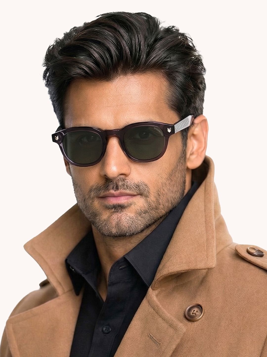 Buy Shisen Fox Unisex Oval Sunglasses with UV Protected Lens SG177
