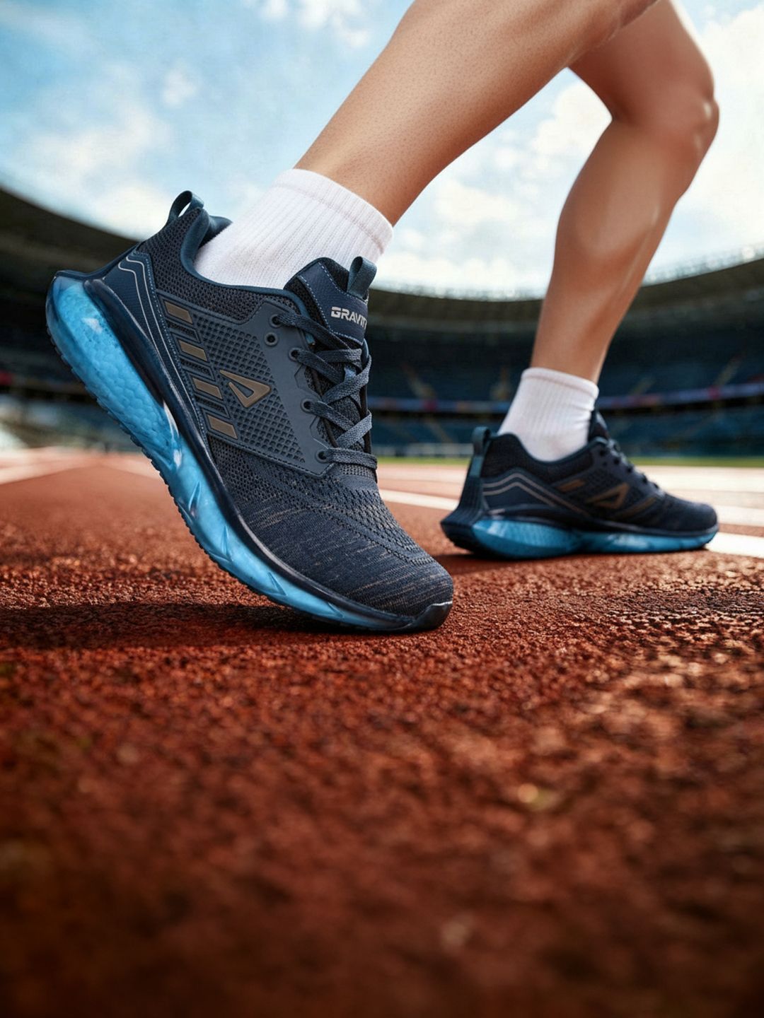 Impakto Men Lightweight & Flyknit Upper With Cushioned Insole Running Shoes