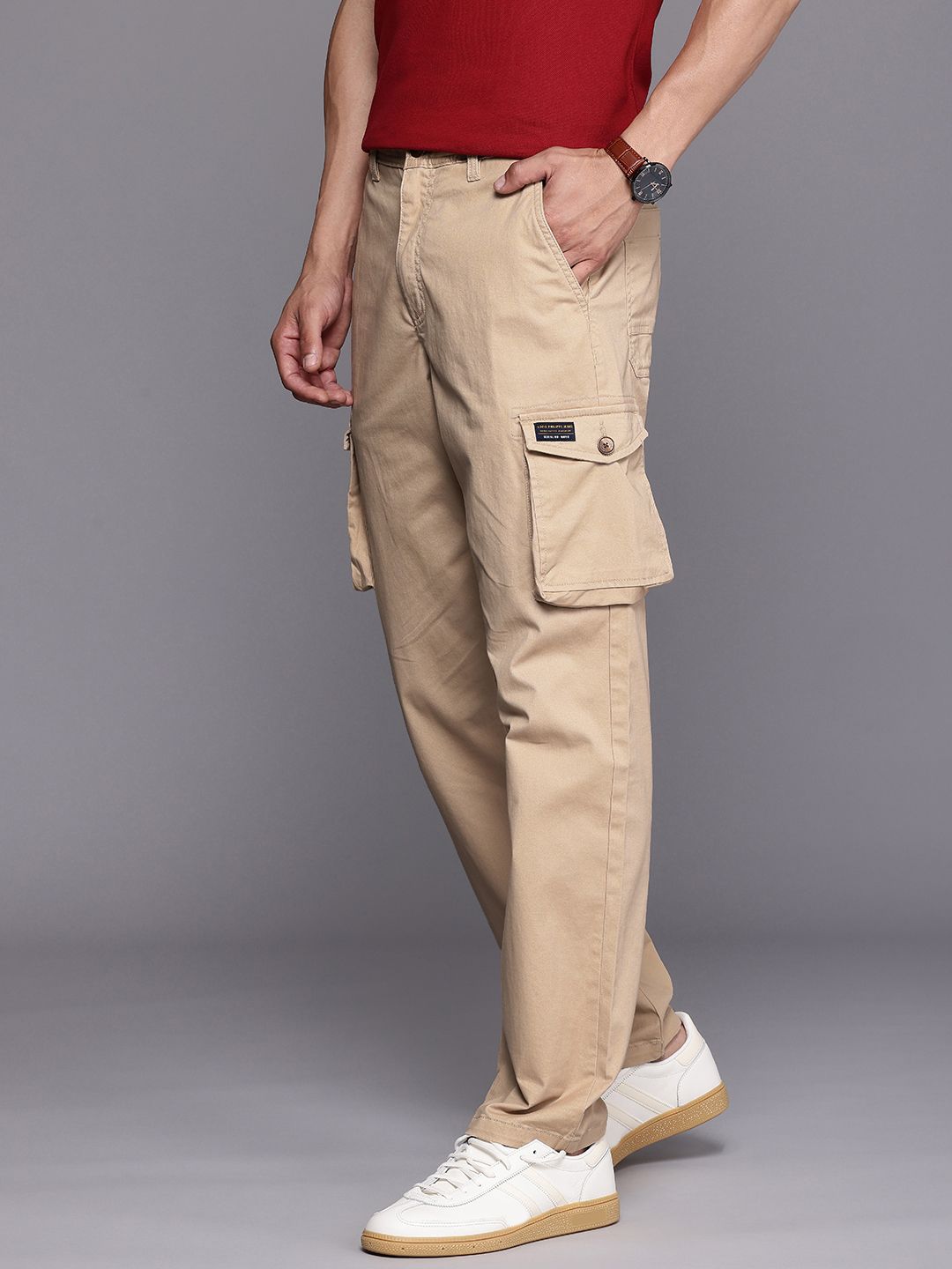 Men Cargos Trousers Louis Philippe Jeans Men Cargos Trousers