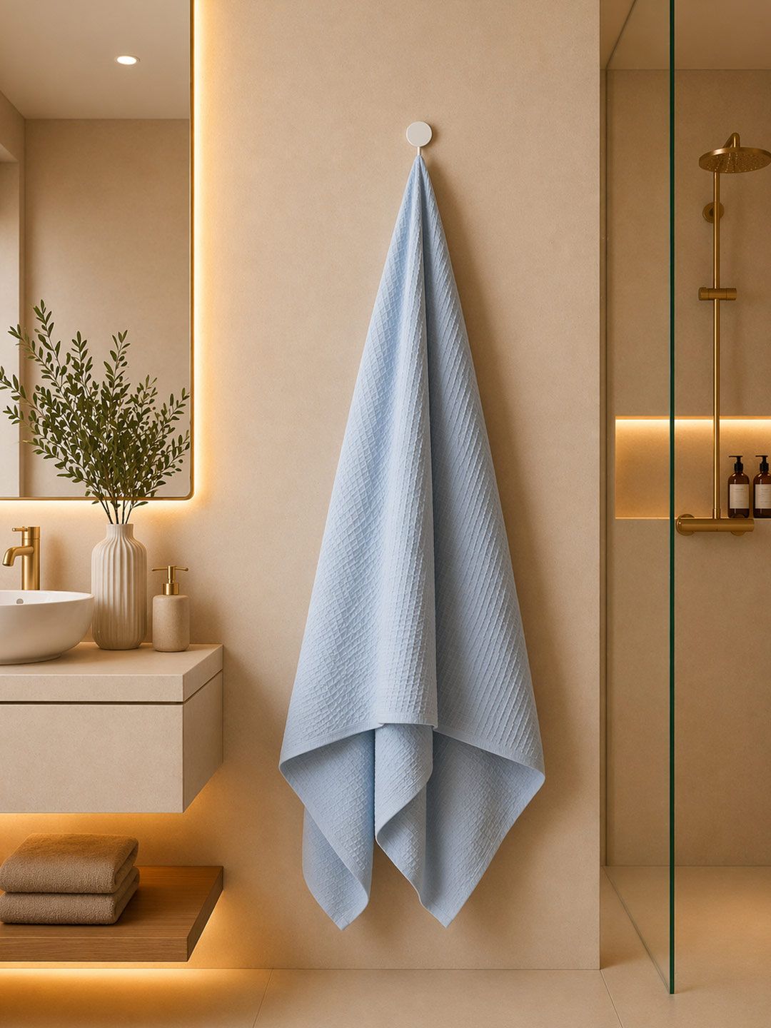 Portico New York Signature Portico New York Signature Blue & Blue 1 Cotton 380 GSM Bath Towel