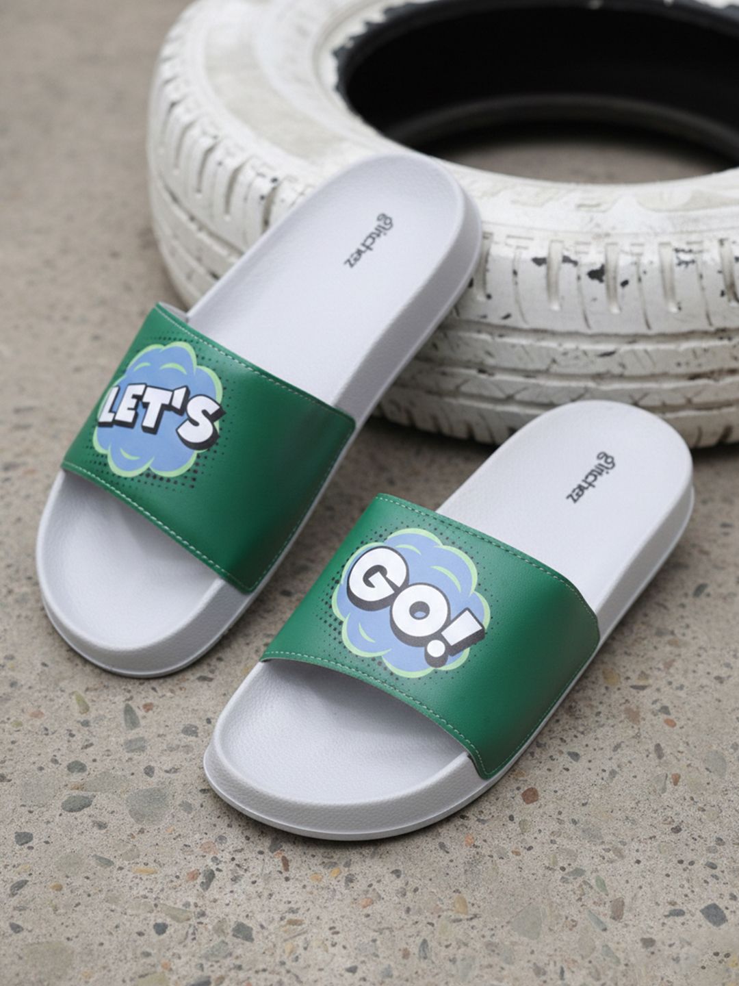 glitchez Men Printed Sliders