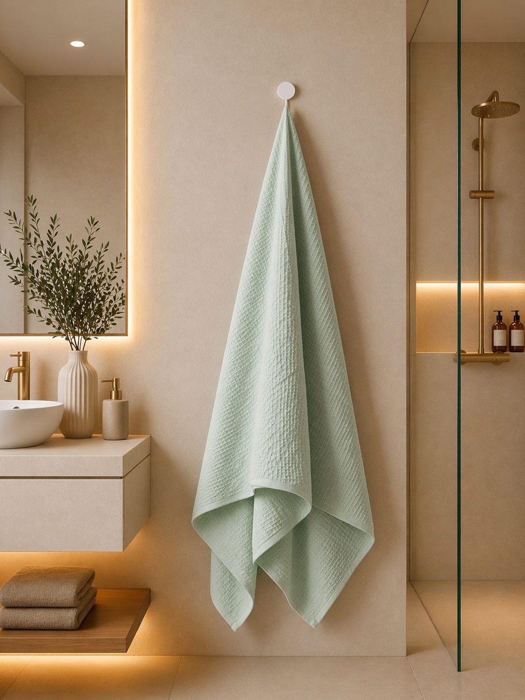 Portico New York Signature Portico New York Signature Sea Green & Sea Green 1 Cotton 380 GSM Bath Towel
