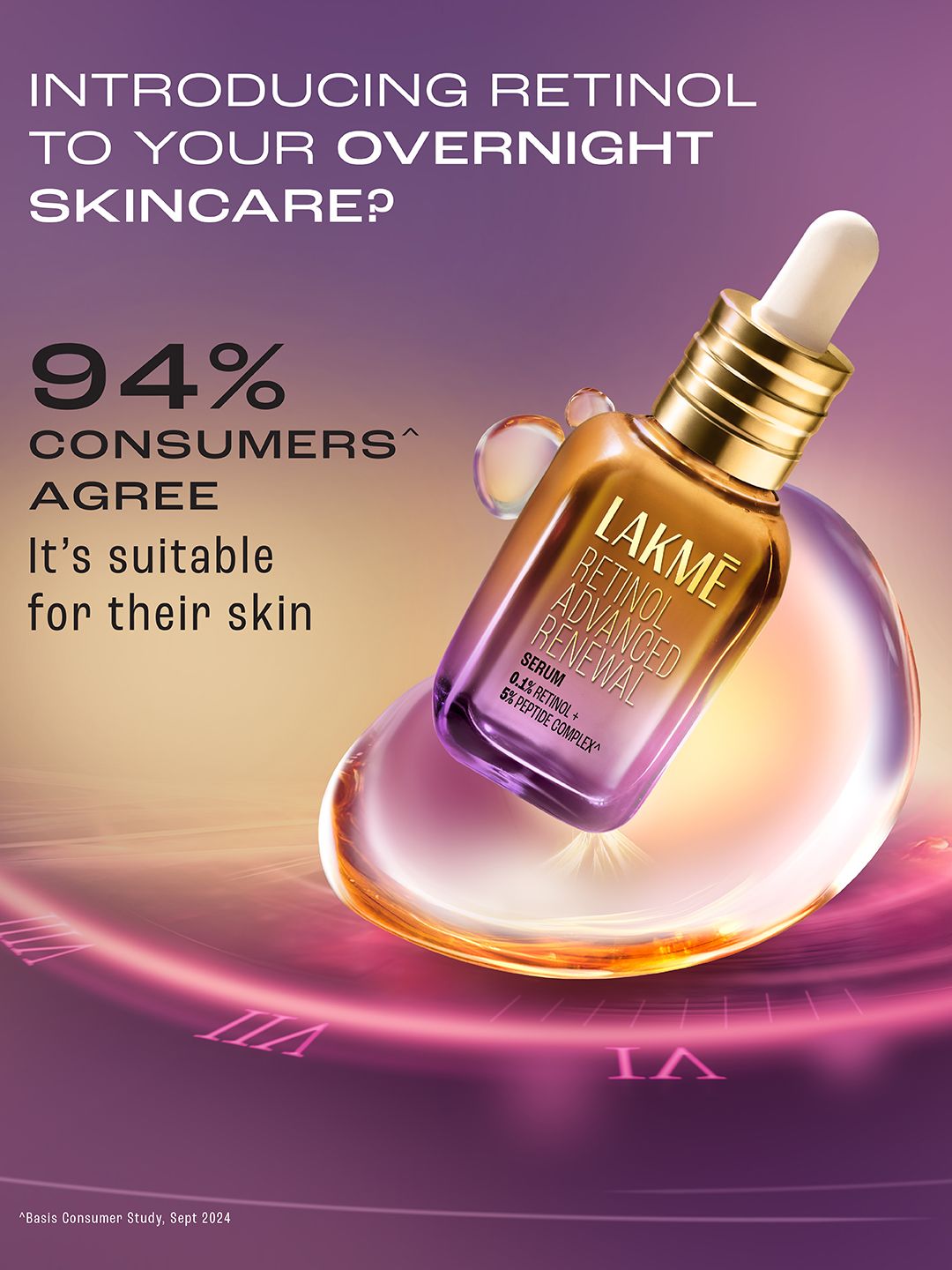 Buy Lakme Retinol Advanced Renewal Serum 0.1% Retinol + 5% Peptide