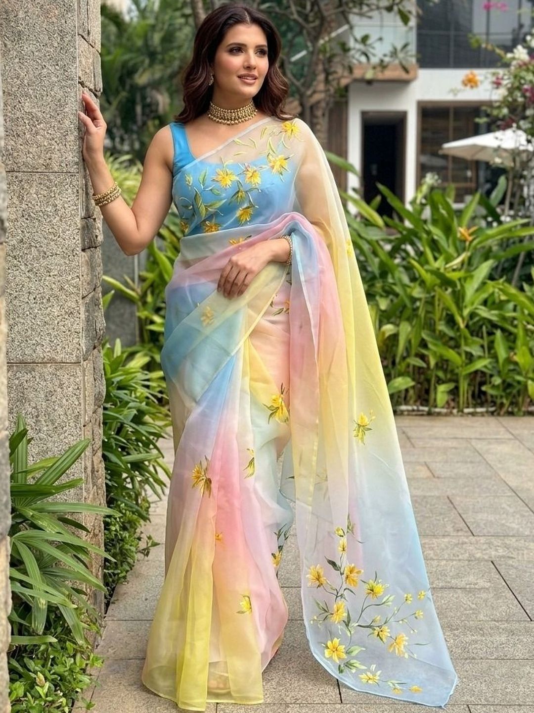 Kalista Floral Organza Saree