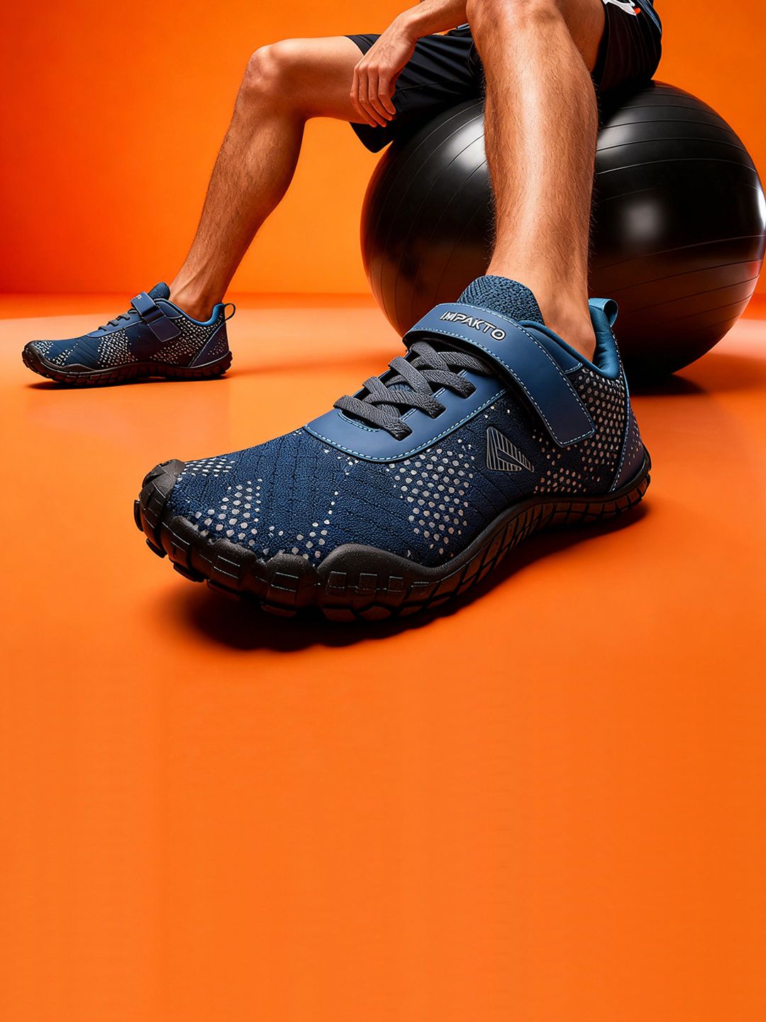 IMPAKTO Men Barefoot Rooted Big Toe Box - Cross Training Gym Running Walking Shoes