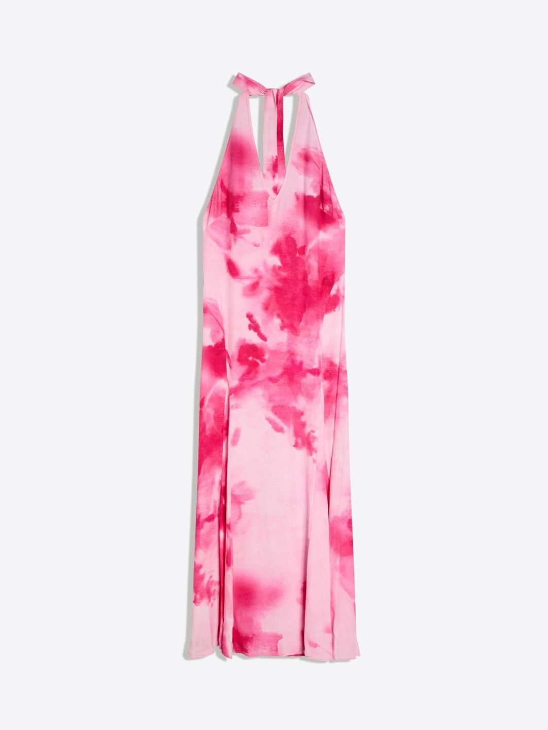 Printed Halter Midi Dress
