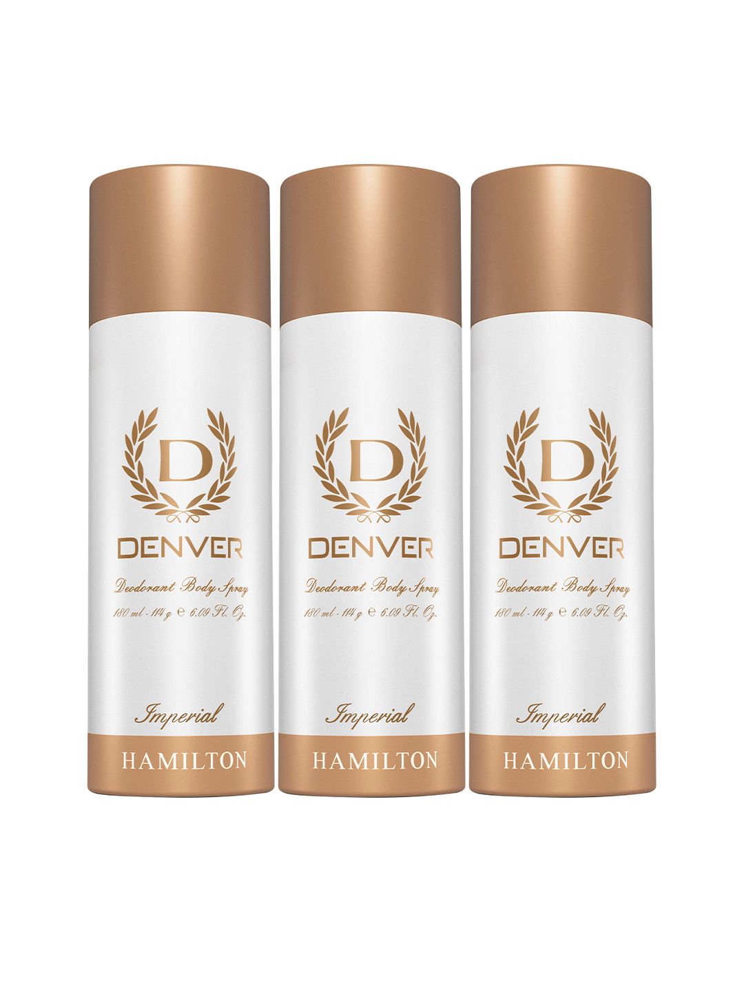 Denver Men Set of 3 Imperial Hamilton Deodorant Body Spray - 180 ml each