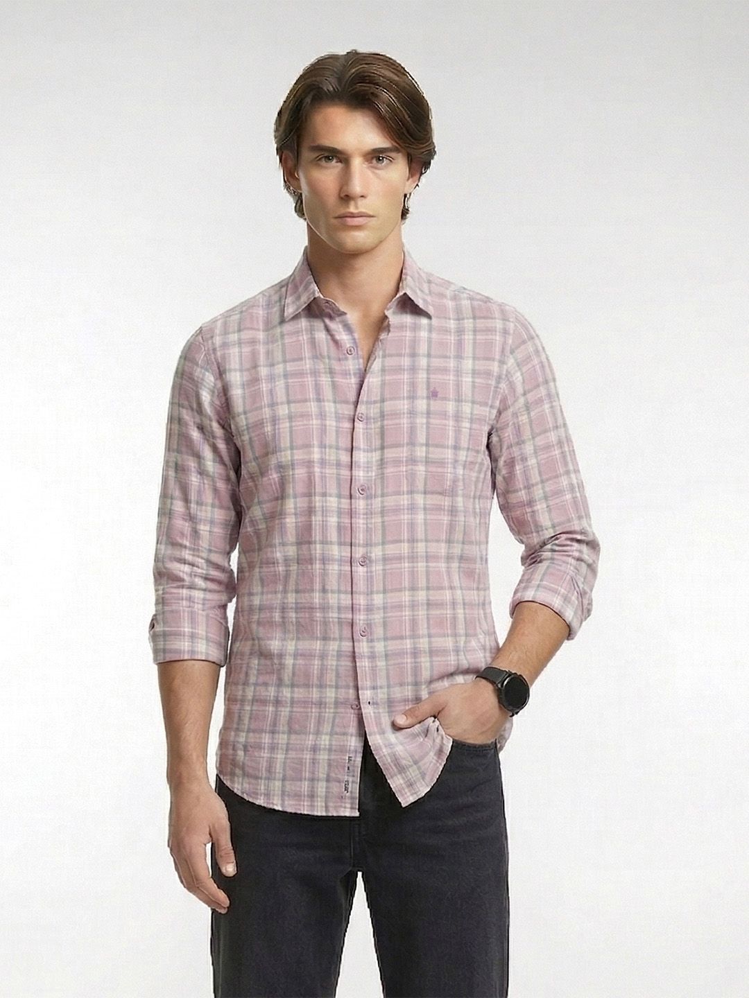 French Connection Checked Cotton Casual Shirt