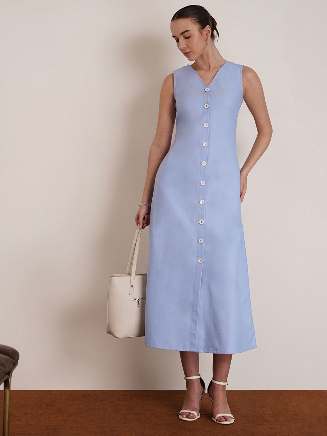 Shirt Midi Dress FABLE STREET Blue Shirt Midi Women Dress