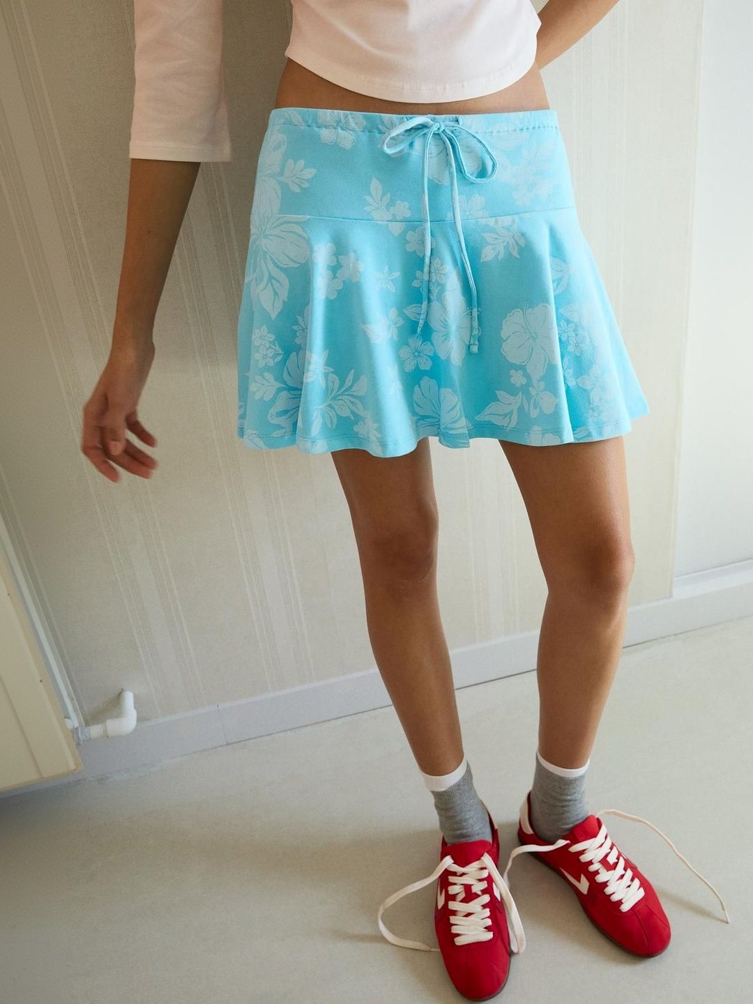 Mini Skort With Tie Waist