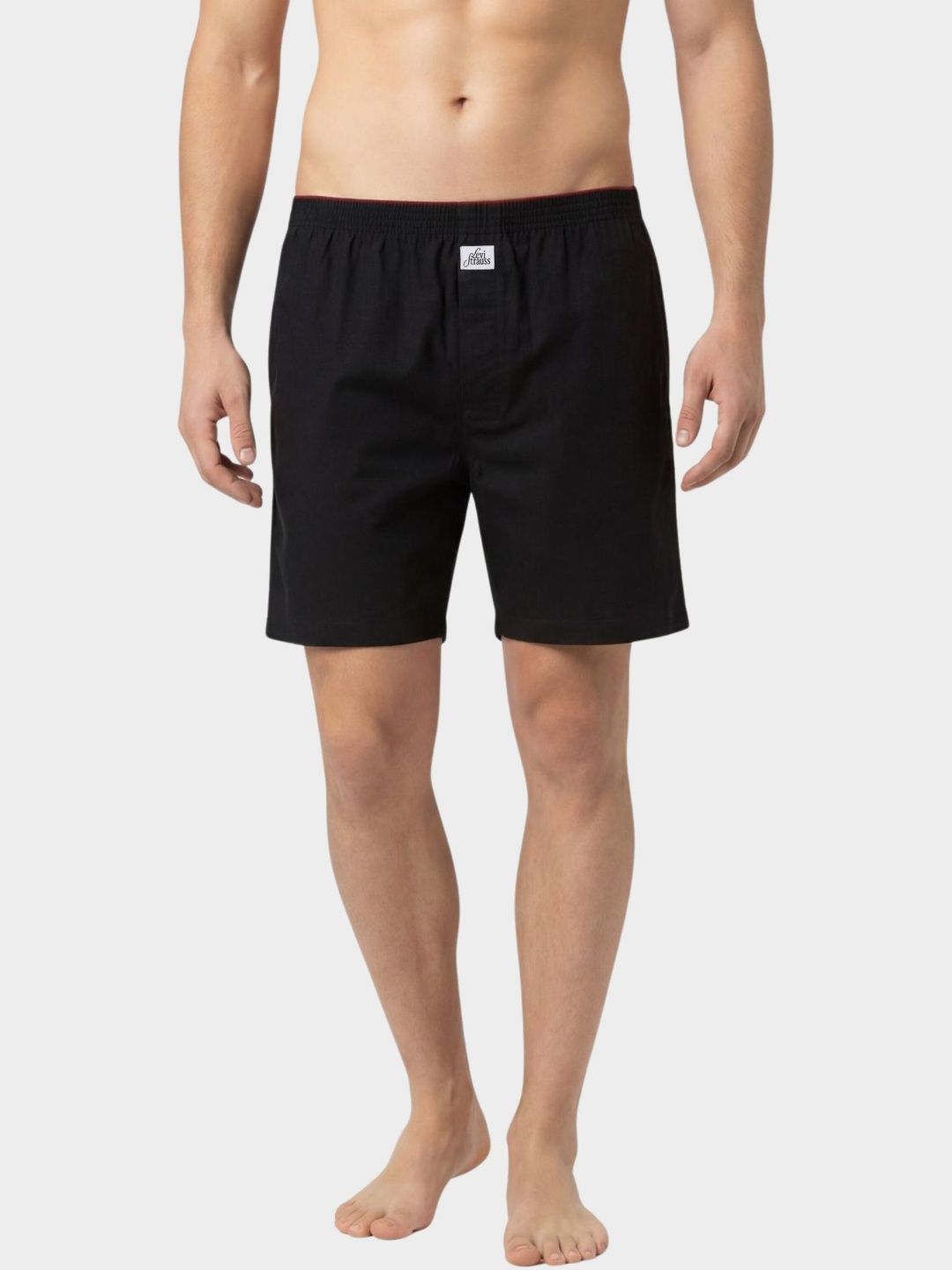 Levis 074 Men Regular Fit Solid Woven Cotton Boxer Shorts with Back Pocket