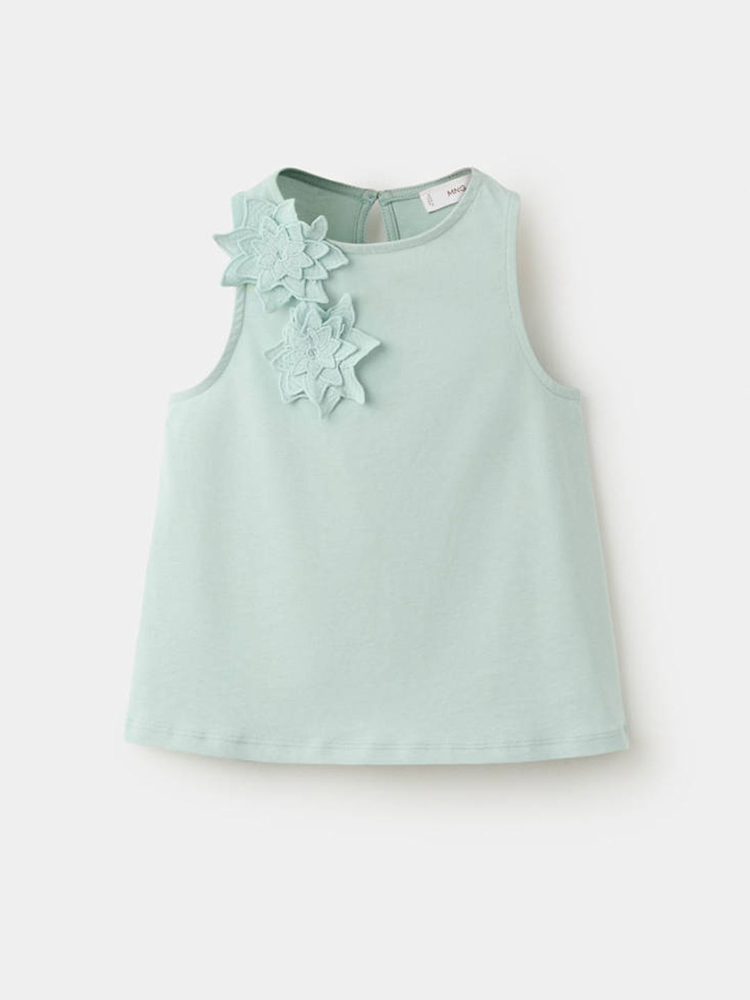 Mango Kids Mango Kids Corsage Detailed Pure Cotton Top