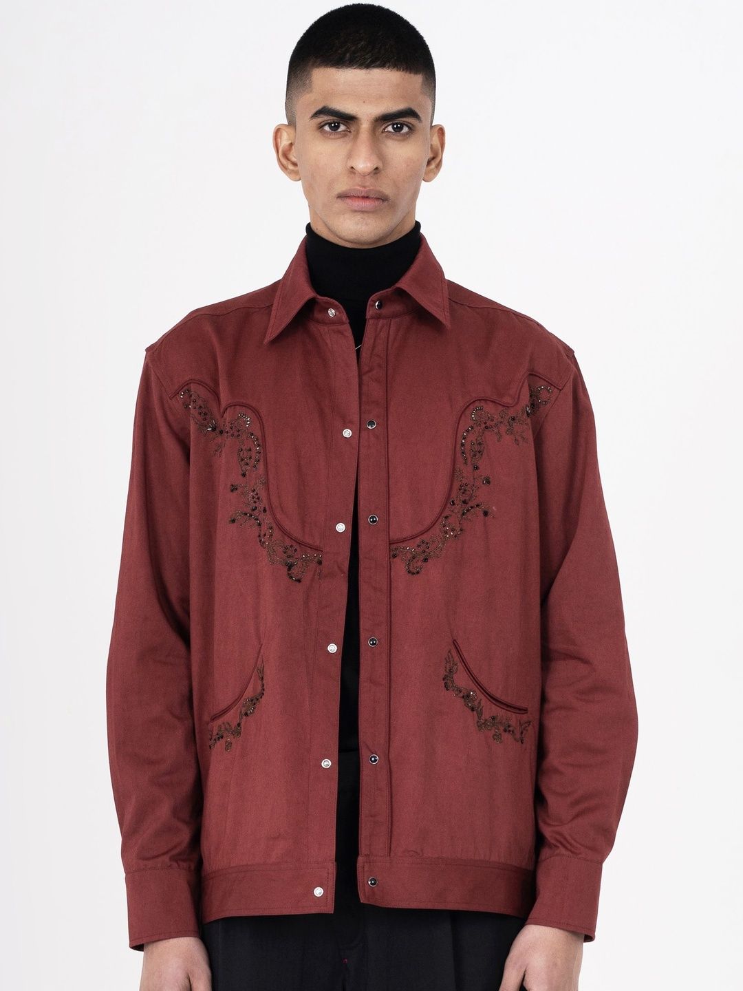 AURGE Men Tailored Jacket with Embroidered