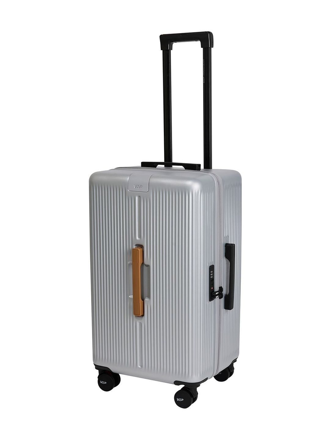 VIP VIP Unisex Pod Silver Medium Hard Luggage 67cm Check-in Trolley Bag with Flushed TSA Lock