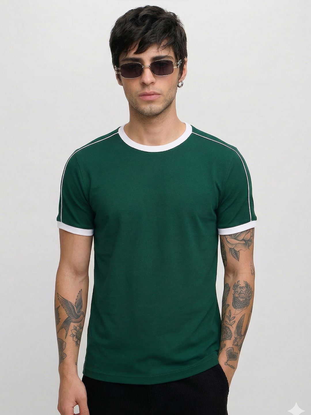 MOHICANS Cotton Half Sleeves Relaxed Fit Tshirts
