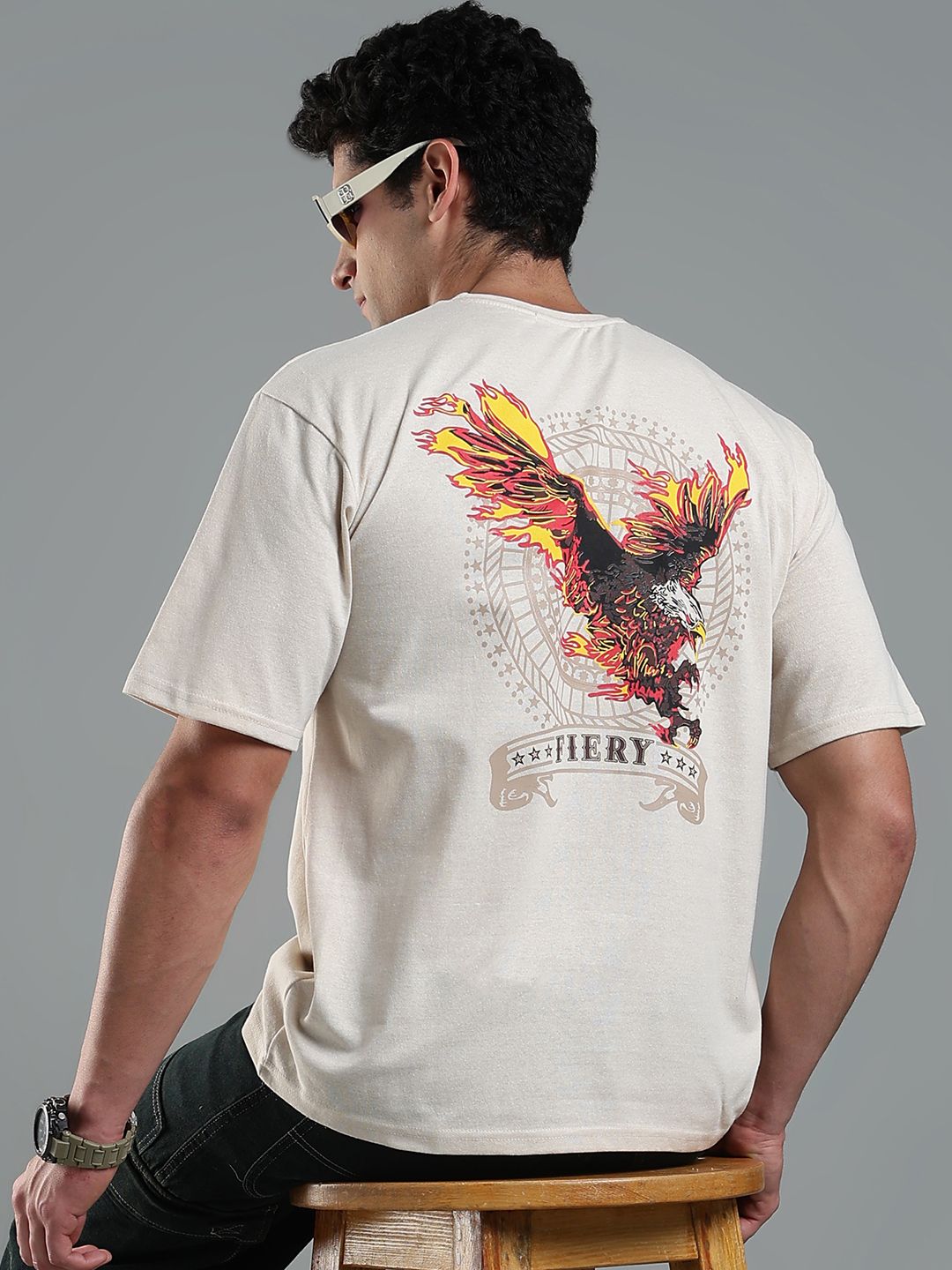 LEWEL Men Printed T-shirt