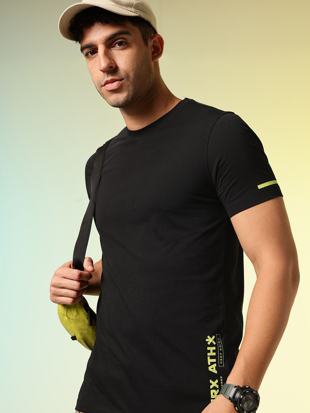 HRX by Hrithik Roshan Typography Printed T-shirt