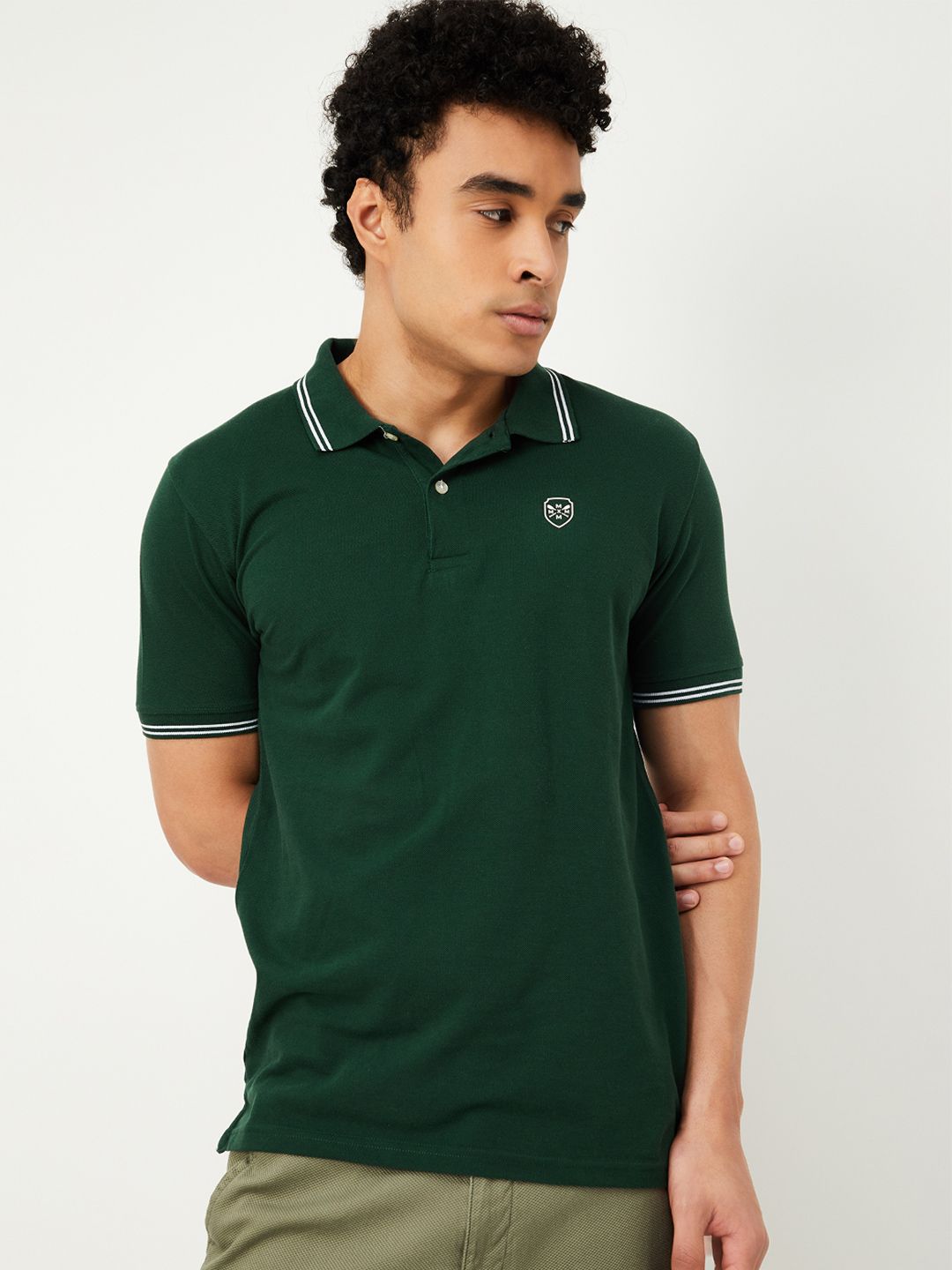 max Polo Collar Cotton Regular Fit T-shirt