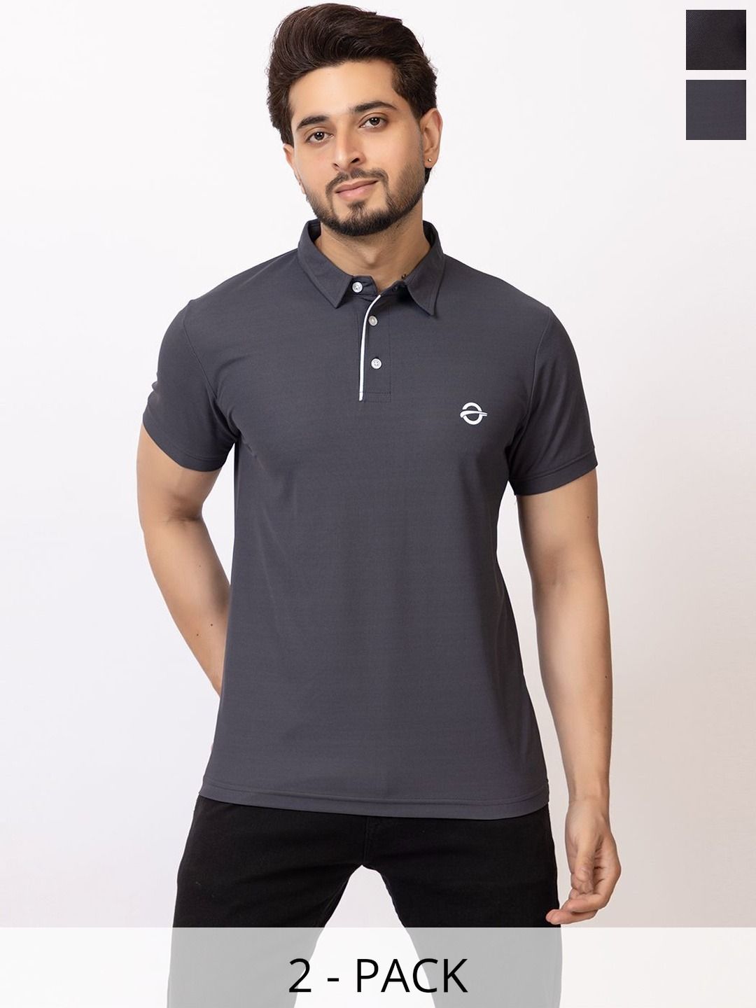 DDOUDDOU Men 2 Polo Collar T-shirt