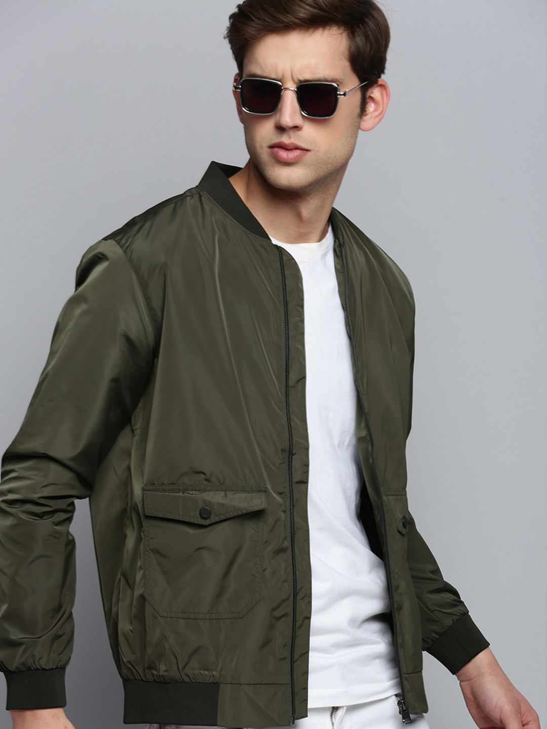 SHOWOFFFF Men Lightweight Bomber Jacket