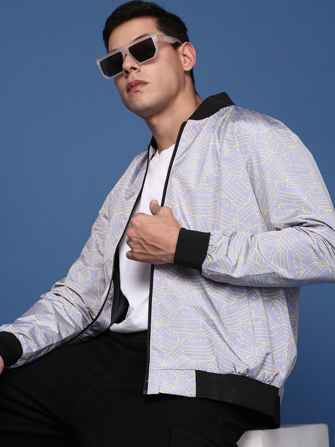 SHOWOFFFF Men Lightweight Bomber Jacket