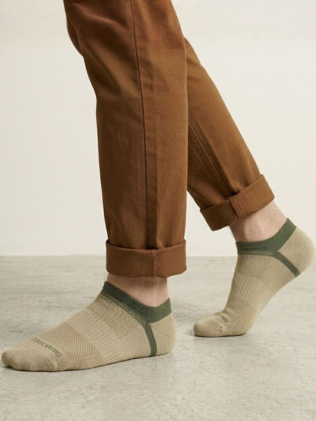 Sockscarving Men Cotton Blend Shoe Liners Socks