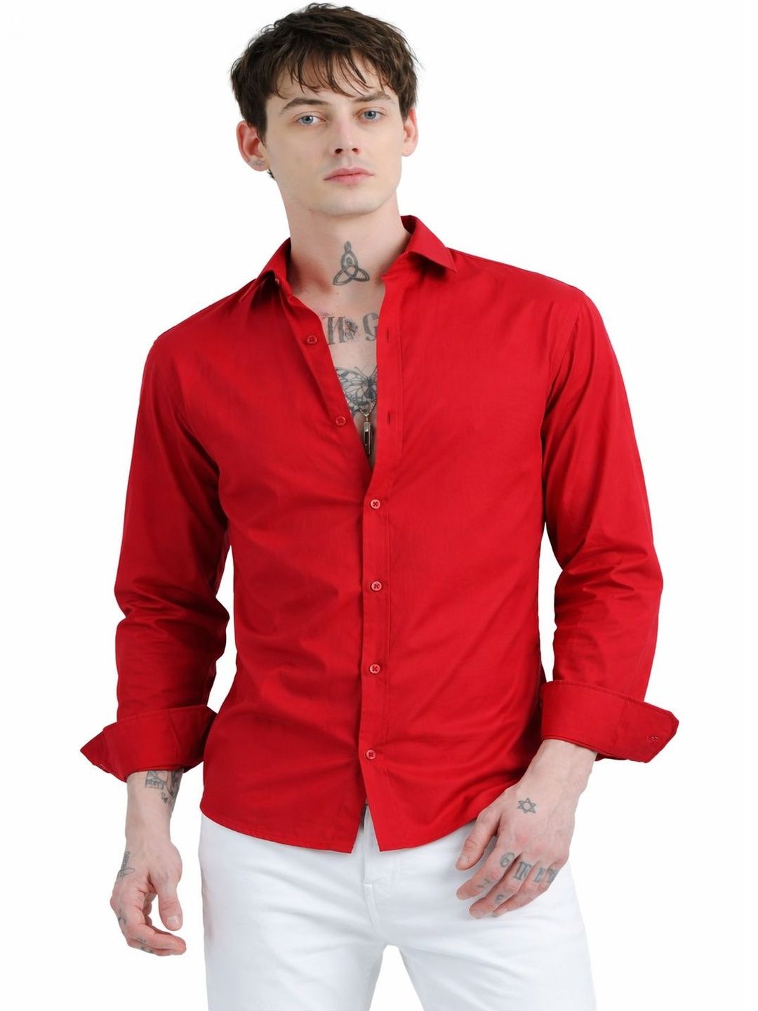 PACTIMO Men Classic Slim Fit Casual Shirt
