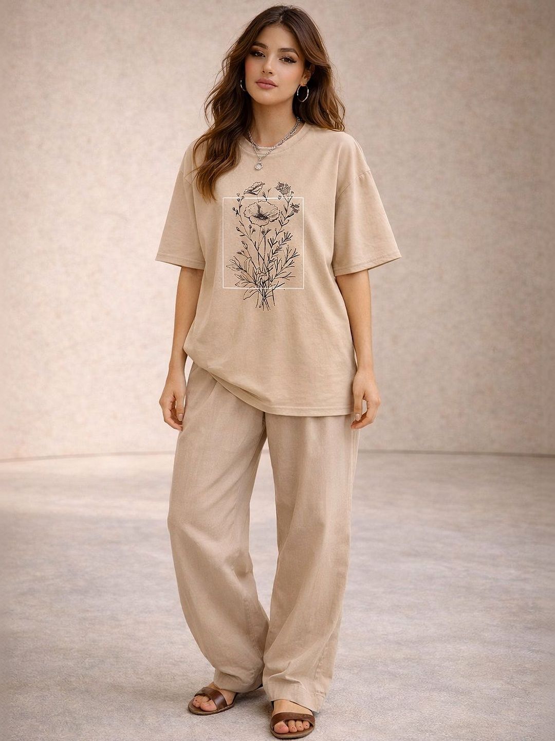 Moda Rapido Women Printed Drop-Shoulder Sleeves T-shirt