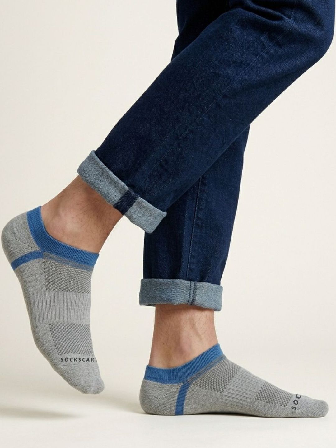 Sockscarving Men Cotton Blend Shoe Liners Socks