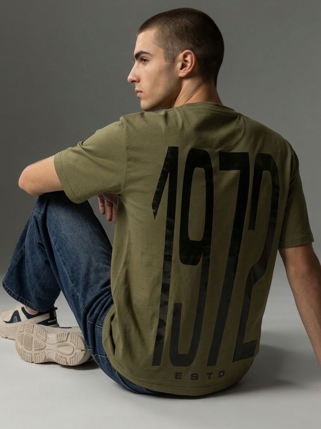 FCUK Printed Oversized Pure Cotton T-shirt