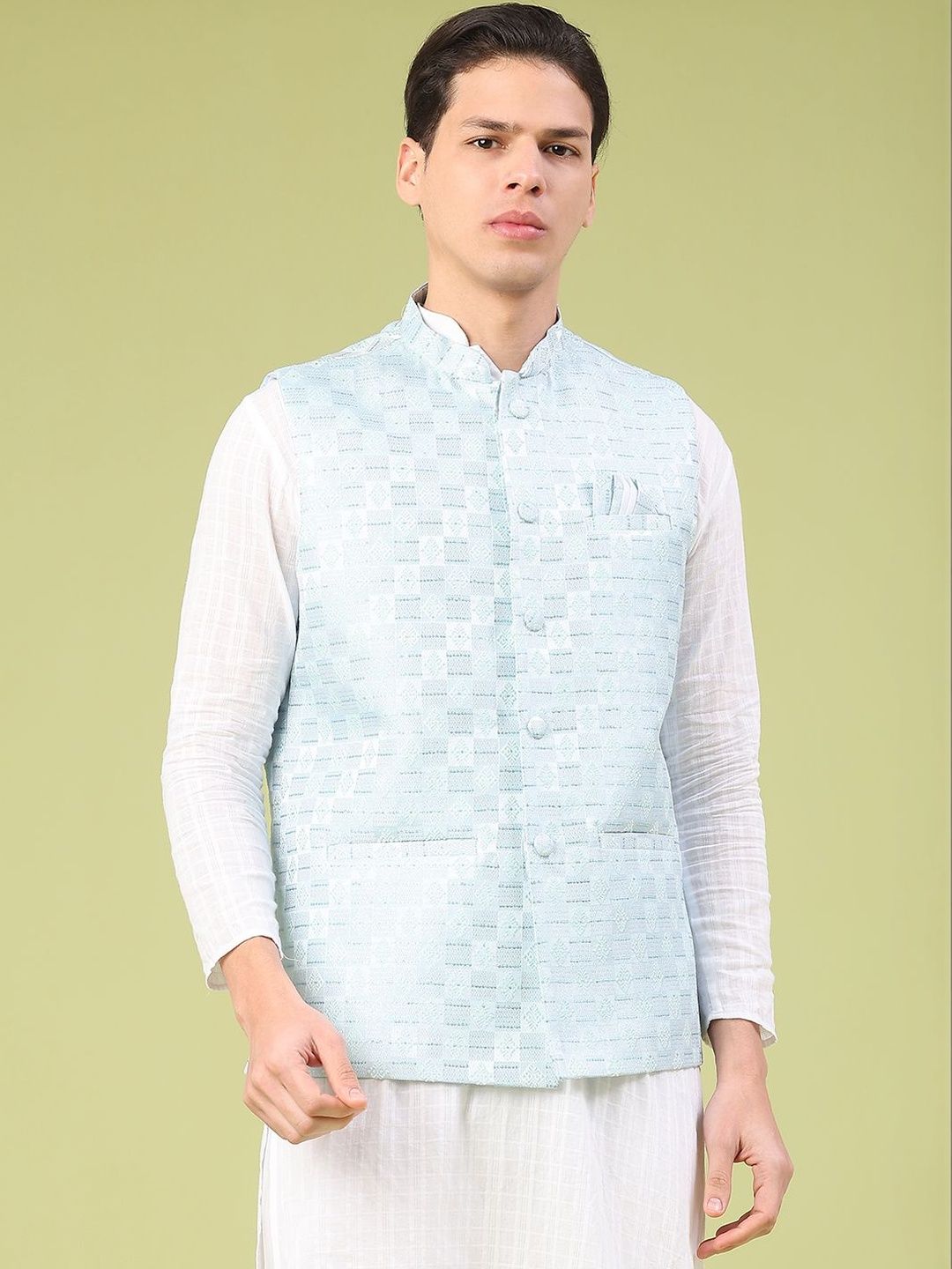 V-Mart Men Woven Nehru Jackets