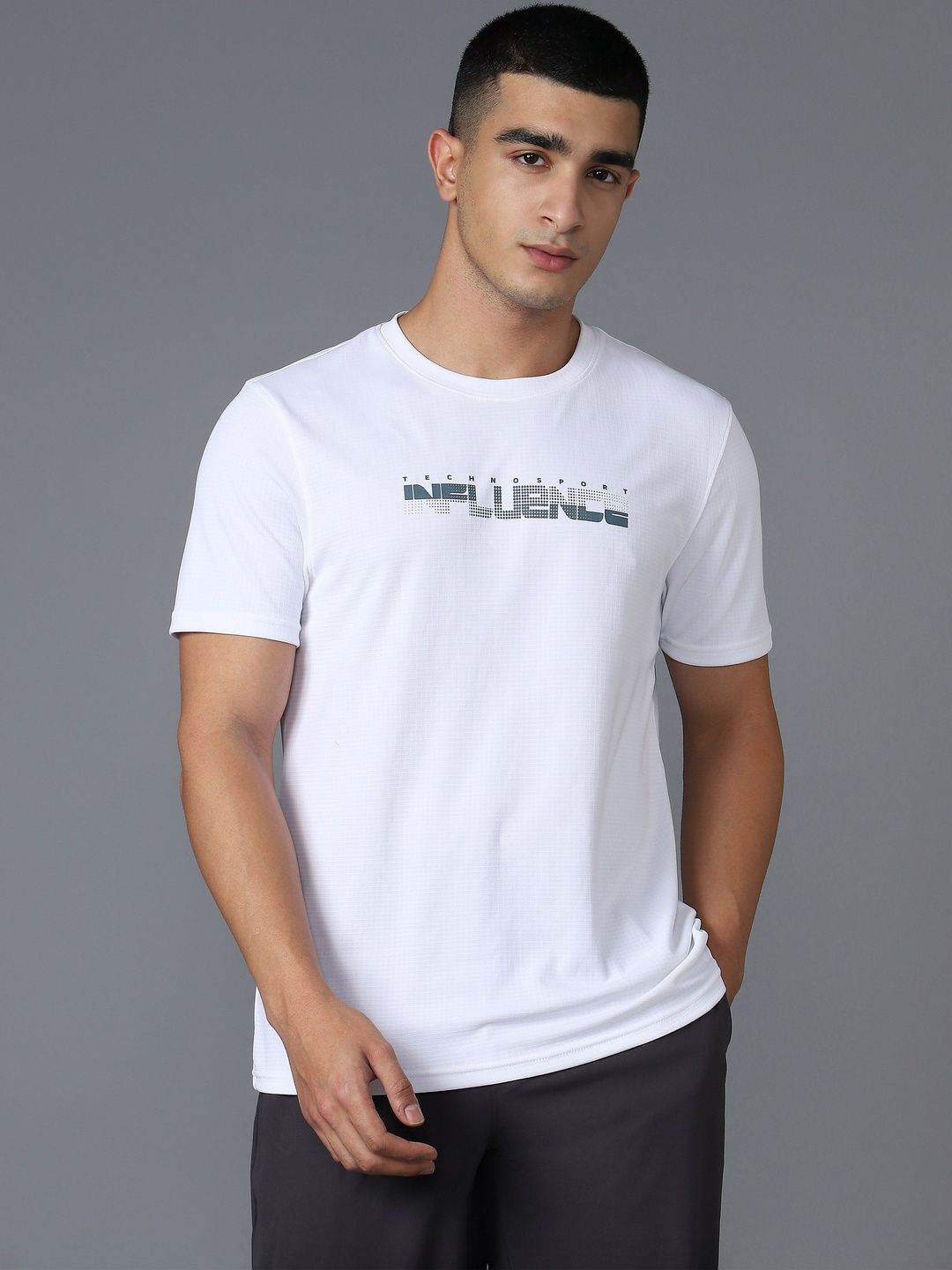 Technosport Men Typography Printed T-shirt