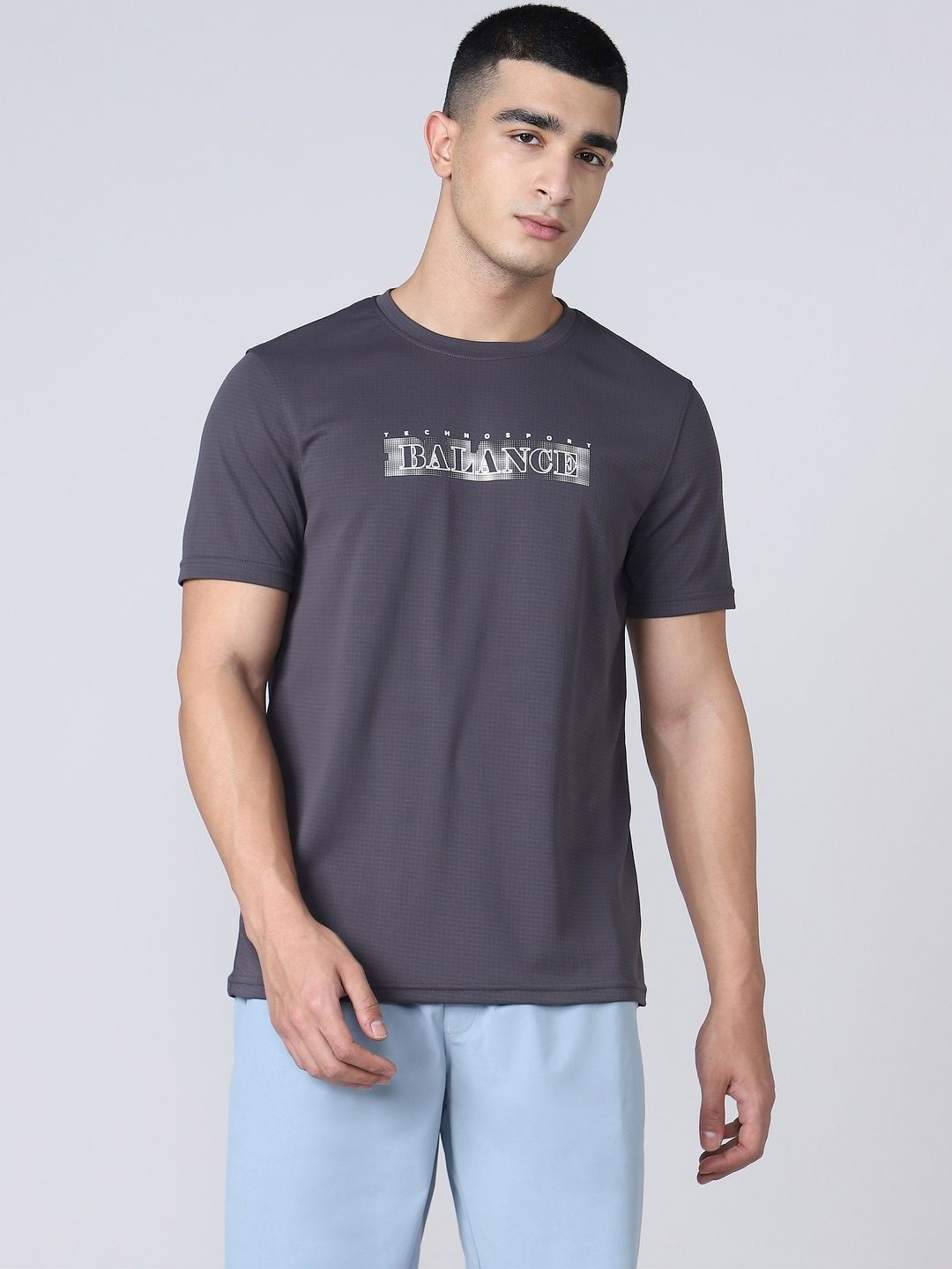 Technosport Men Typography Printed T-shirt