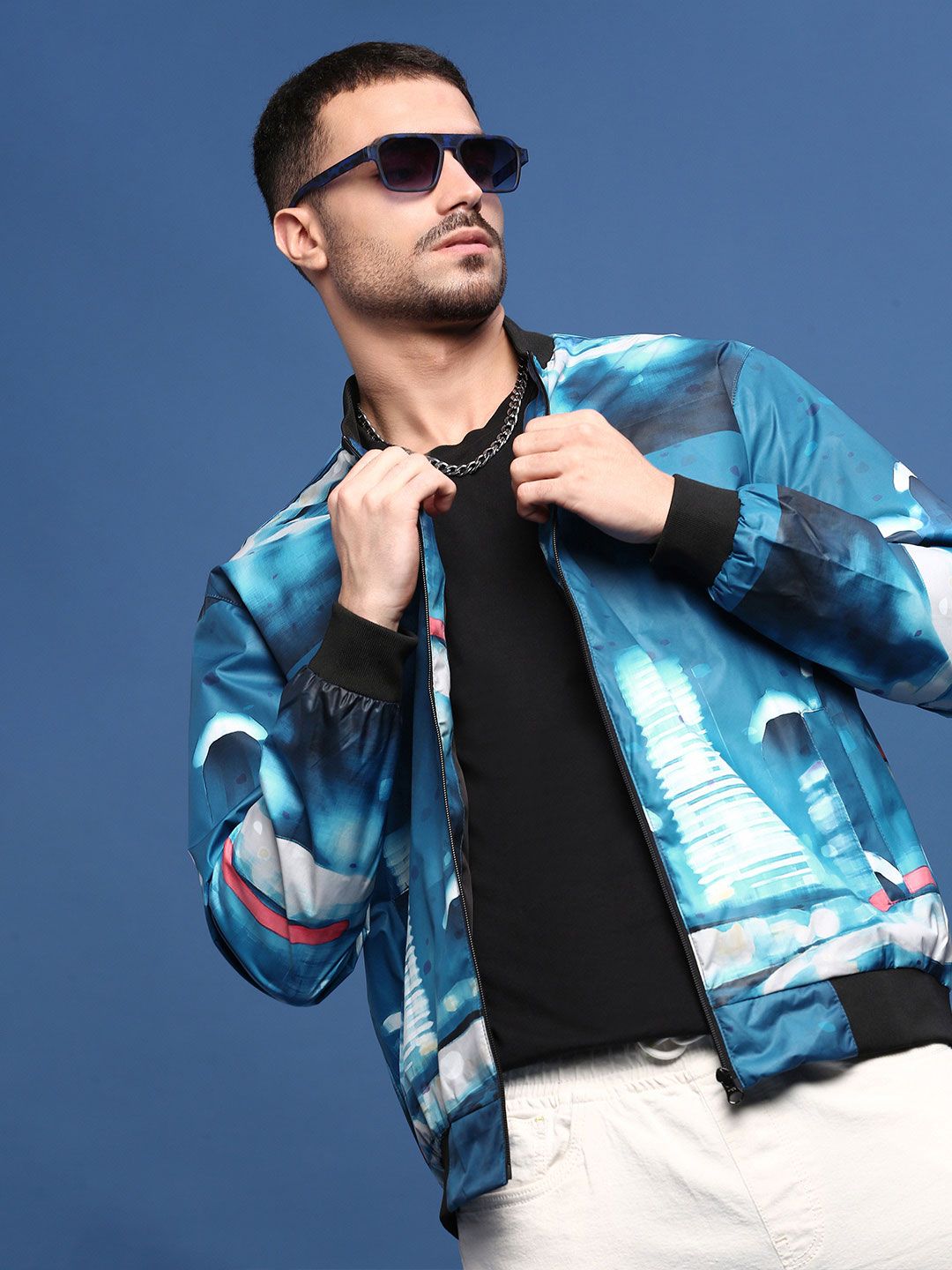 SHOWOFFFF Men Lightweight Bomber Jacket