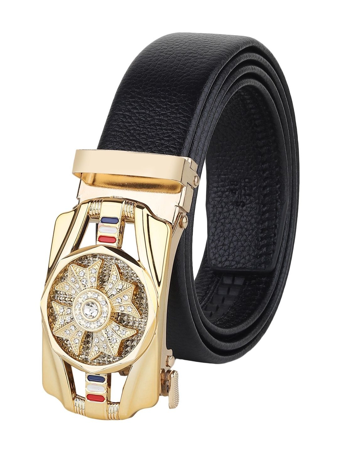 The Roadster Lifestyle Co Textured Belt With Auto lock Buckle
