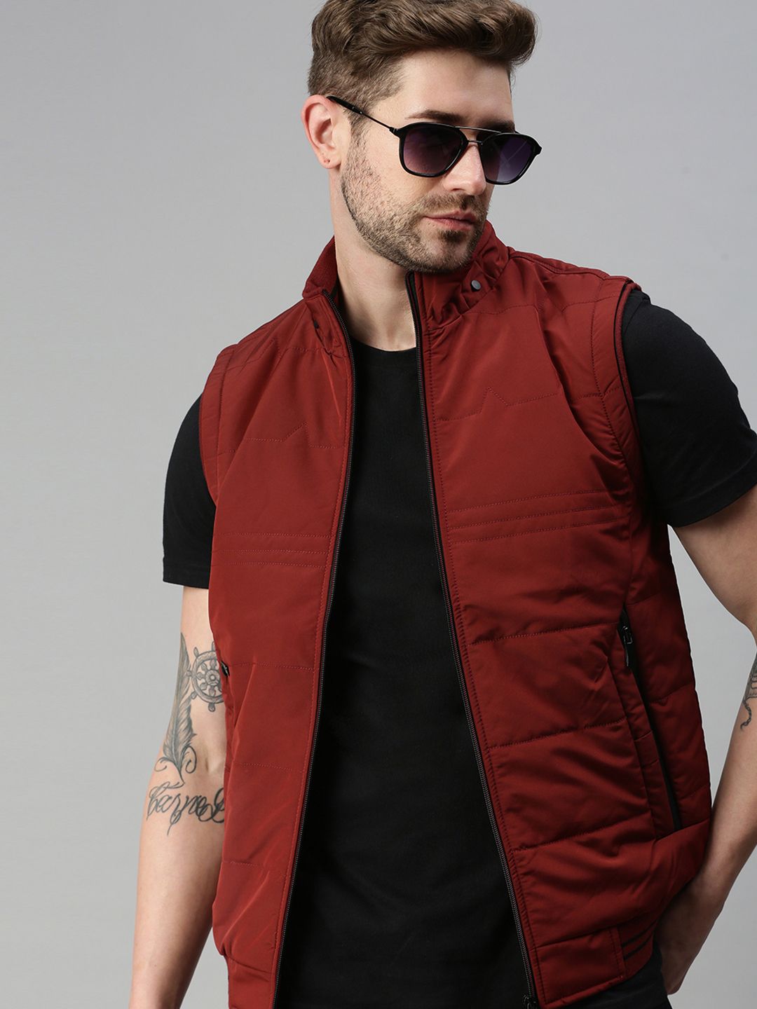 SHOWOFFFF Men Windcheater Puffer Jacket