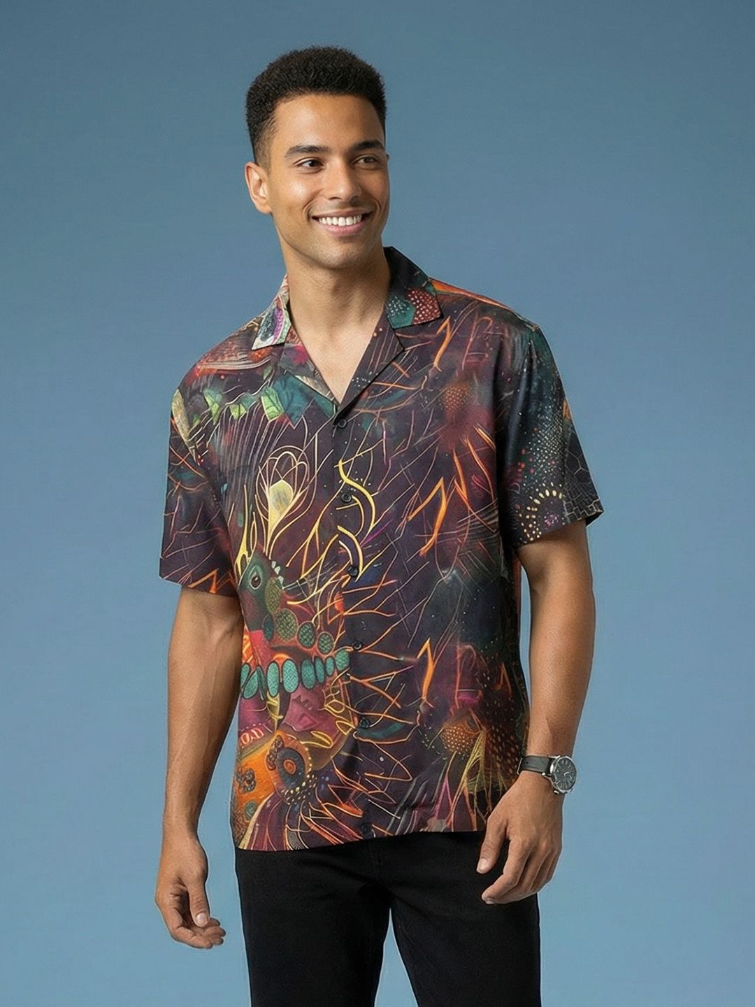 HERE&NOW Printed Relaxed Fit Shirt