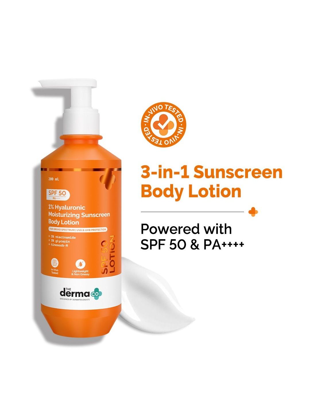 The Derma co. The Derma co. 1% Hyaluronic Moisturizing Body Sunscreen Lotion -200 ml
