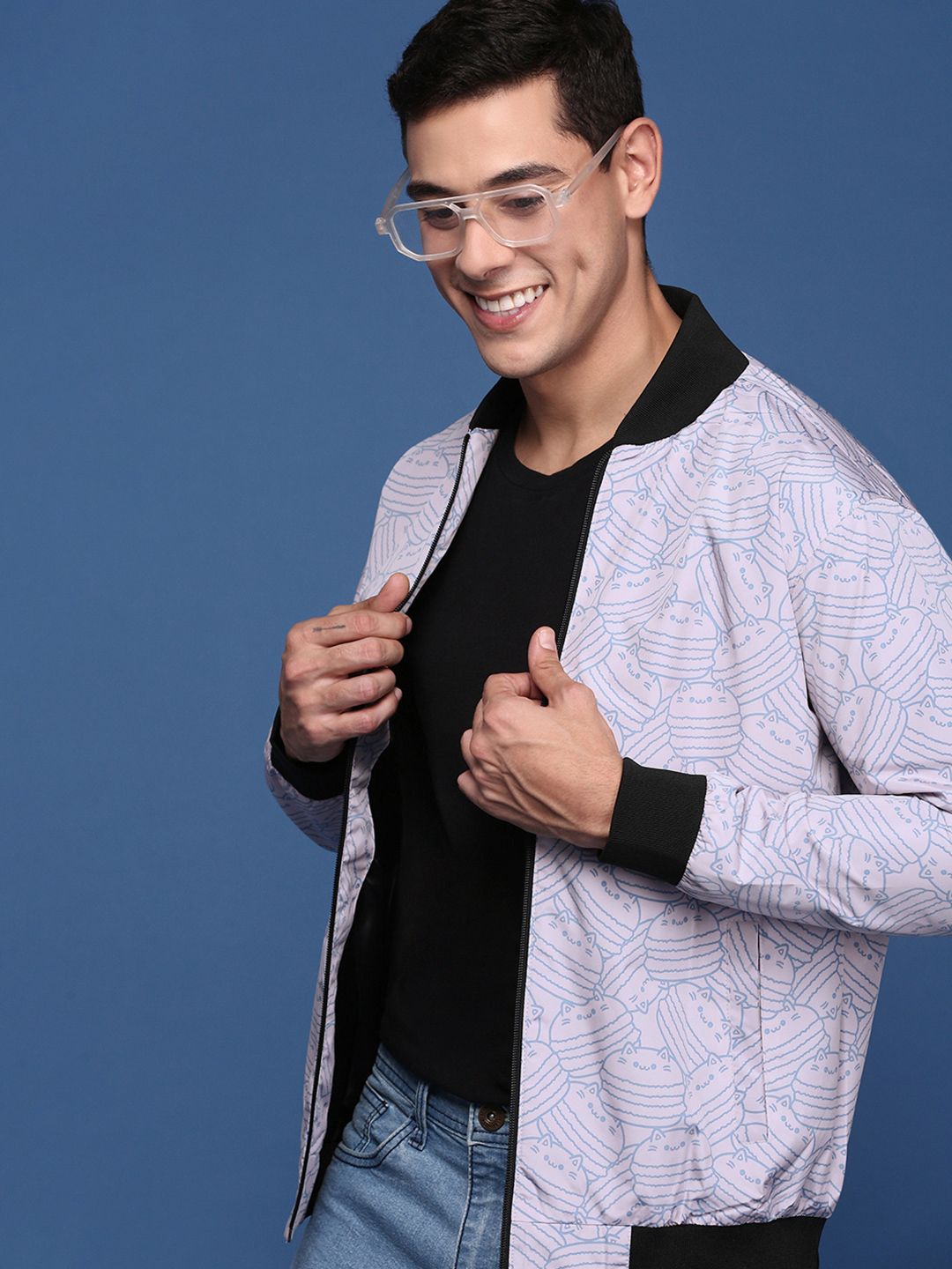SHOWOFFFF Men Lightweight Bomber Jacket