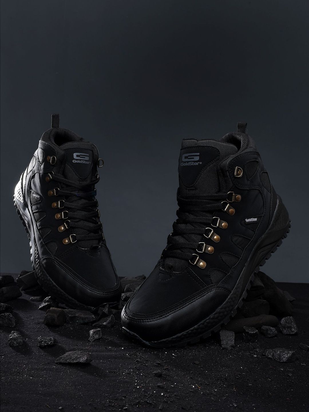 Goldstar Goldstar Men Round Toe Lace-Ups Hiking Boots