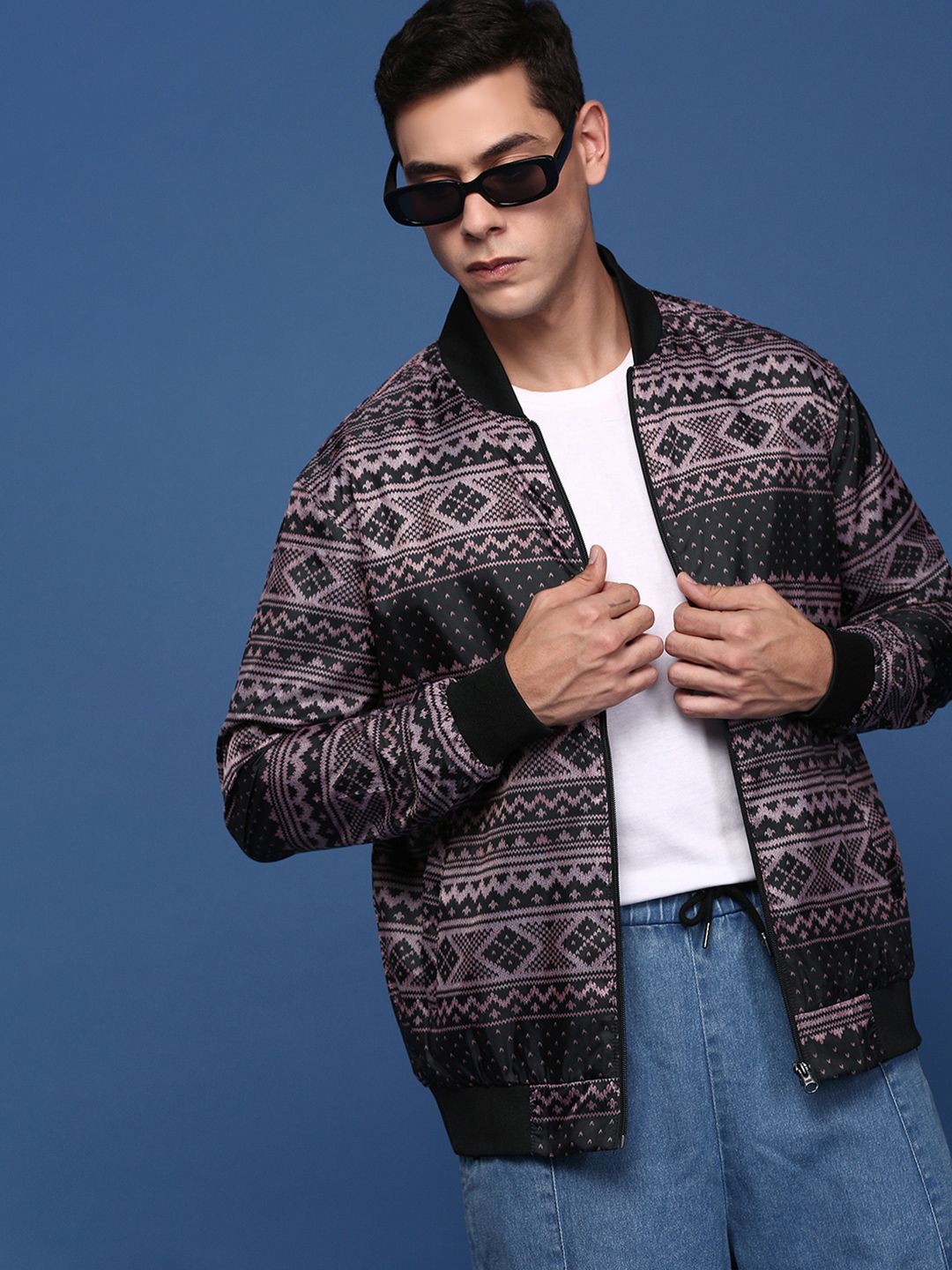 SHOWOFFFF Men Windcheater Bomber Jacket
