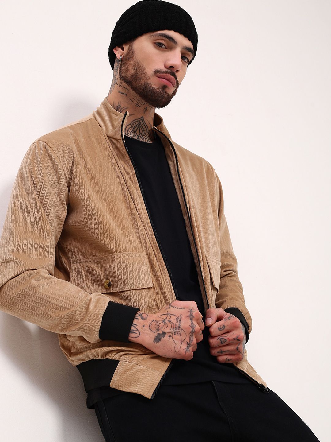 SHOWOFFFF Men Windcheater Bomber Jacket