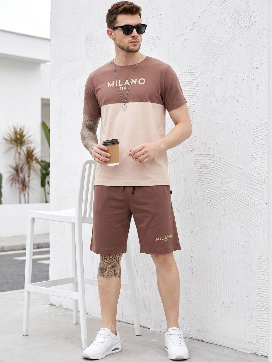 WEET Printed Pure Cotton T-shirt With Shorts Co-Ords