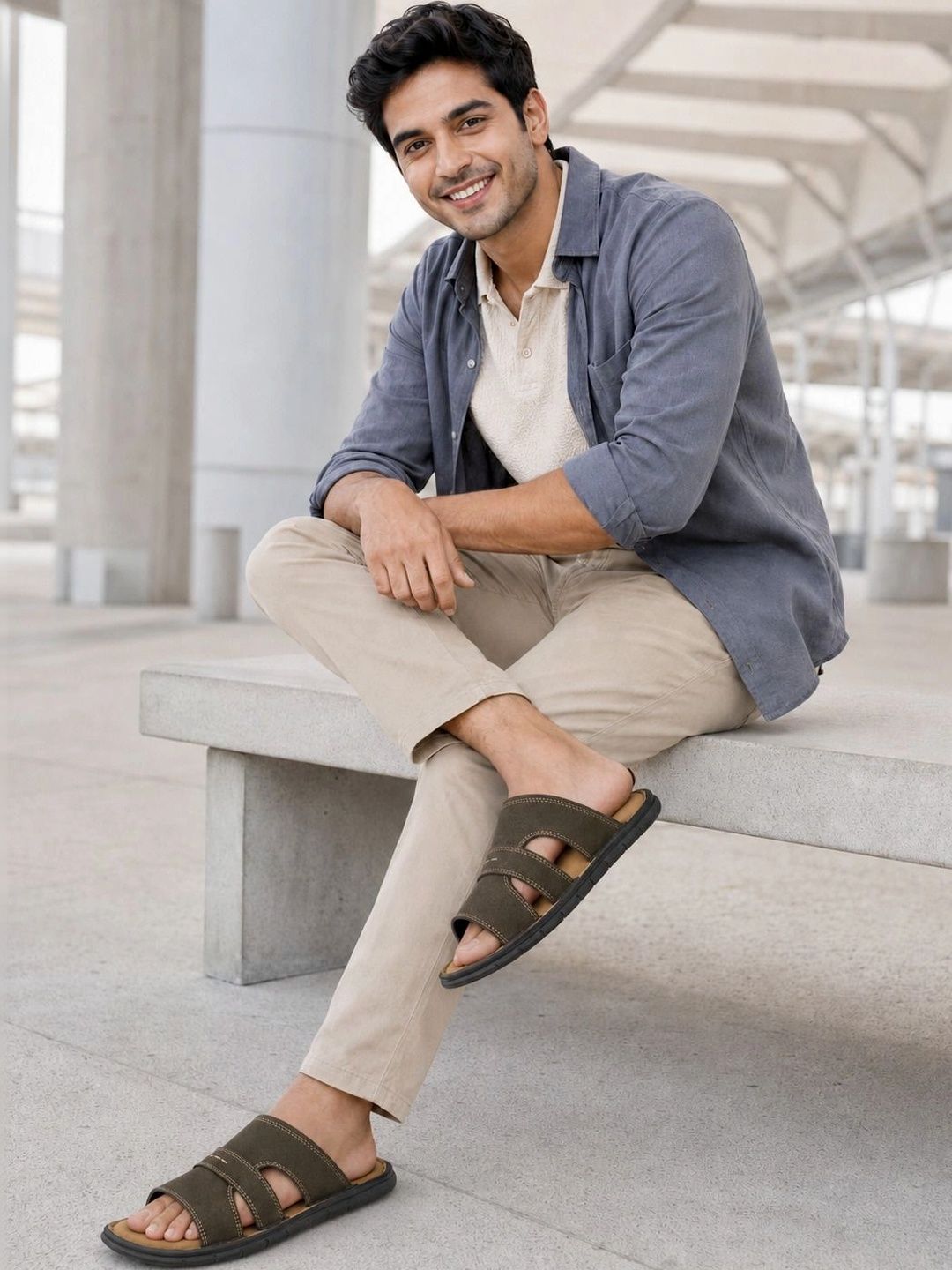Roadster Men Suede Comfort Sandals