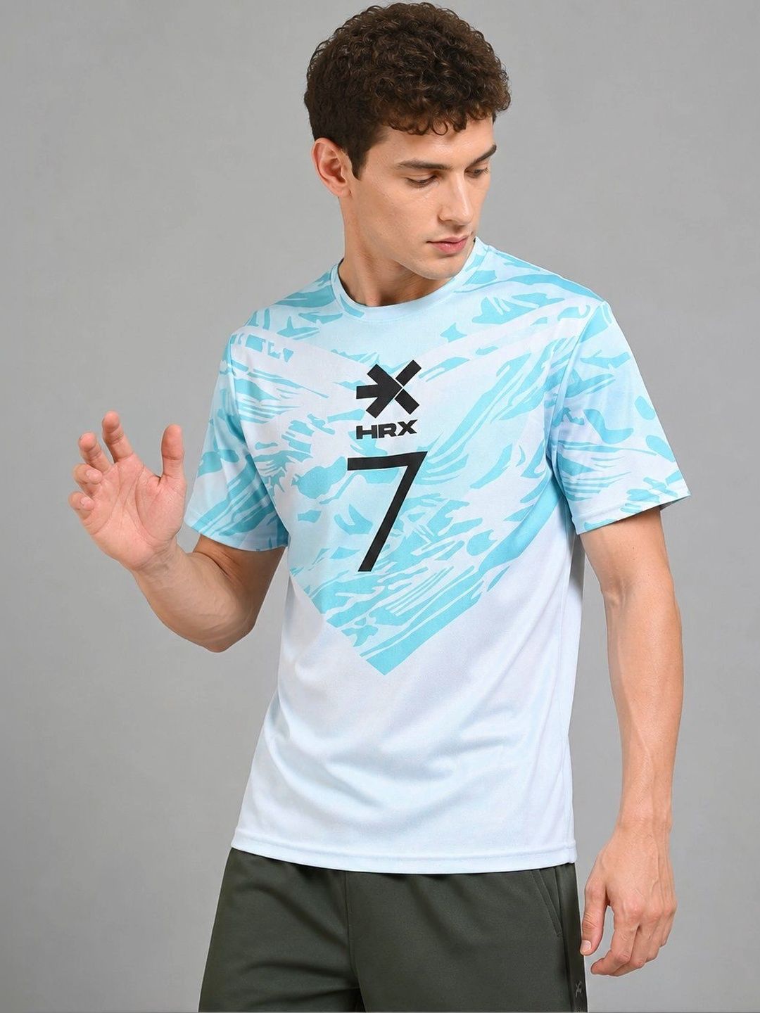 HRX by Hrithik Roshan Men Printed Dri-FIT T-shirt