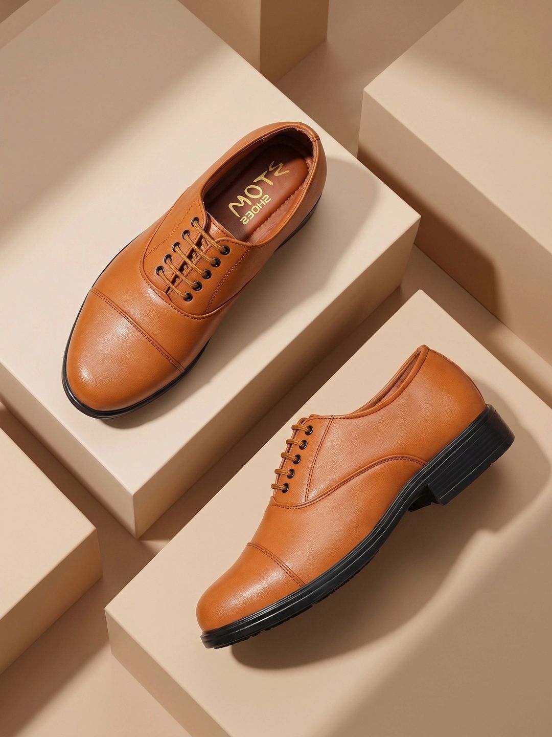 BTOM Men Round-Toe Formal Oxfords