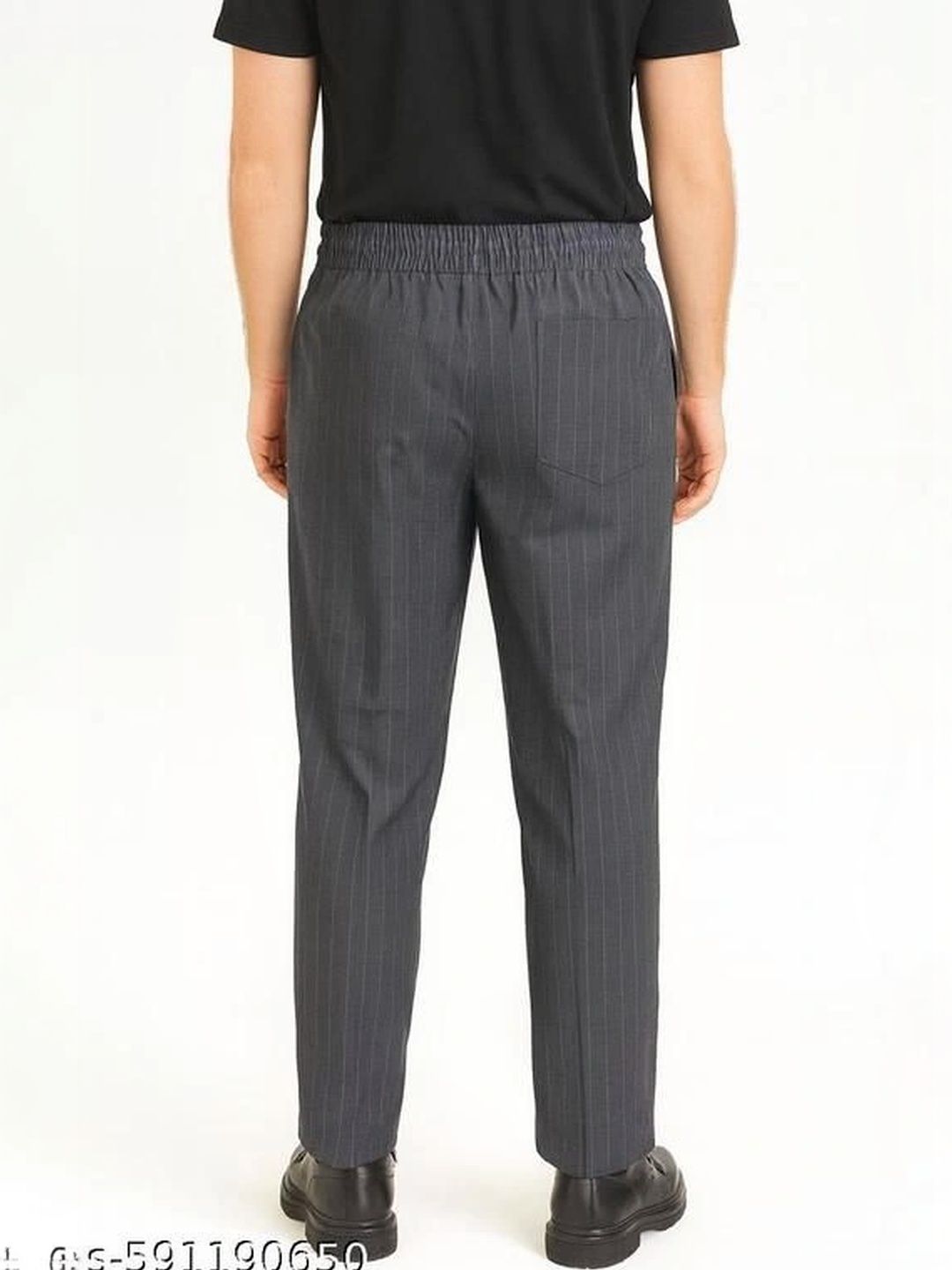 Global Jeans Men Striped Mid-Rise Straight Lounge Pants