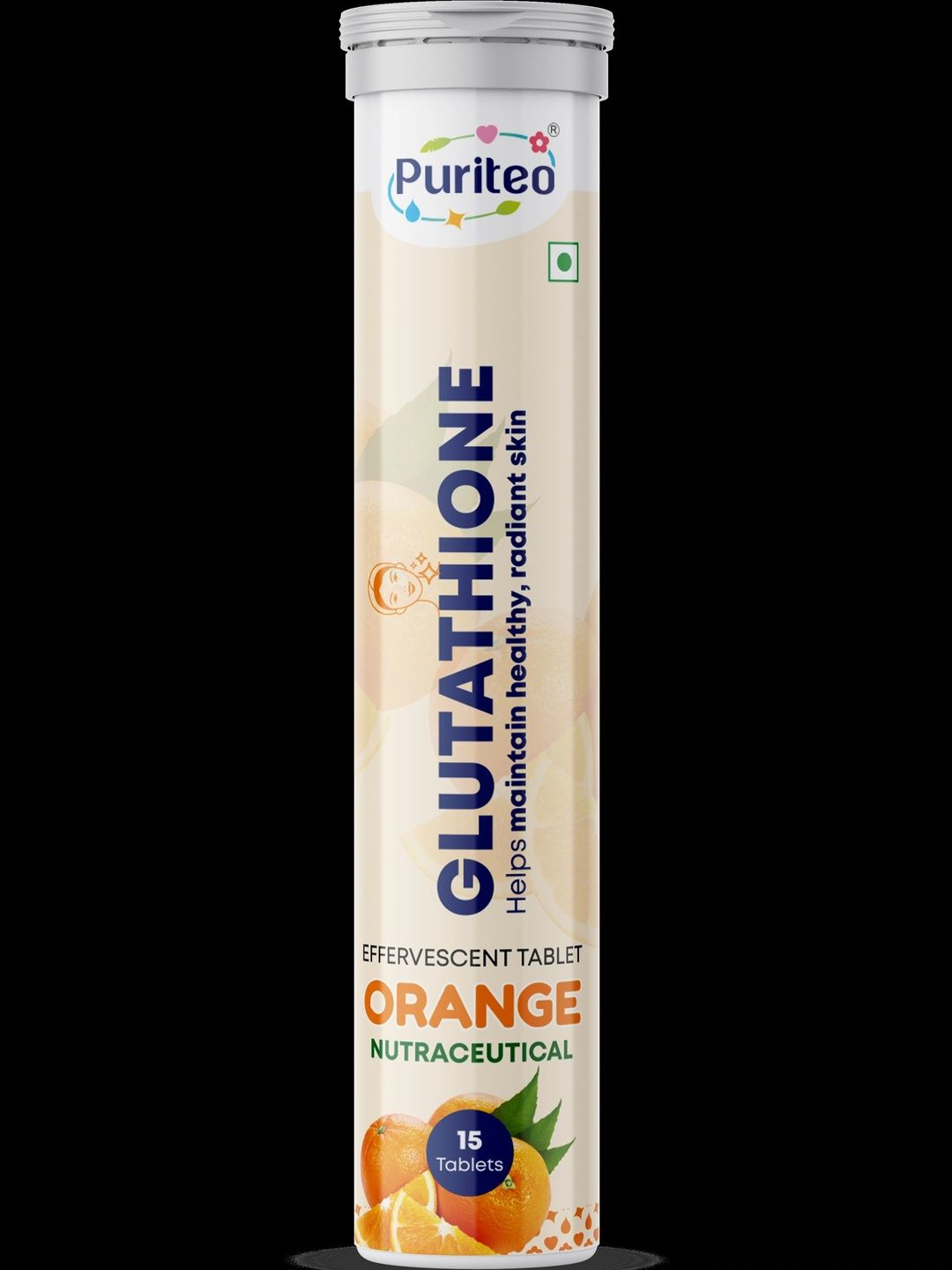 Buy Puriteo Glutathione Effervescent Tablets With Vitamin C - 15 Tablets - Orange - Skin Supplements for Unisex 44865804