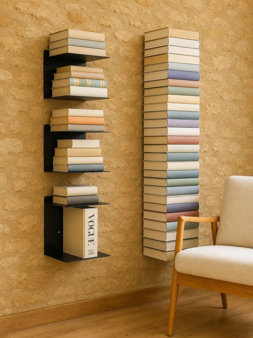 Heavy Duty Metal Wall Mounted Book Shelves