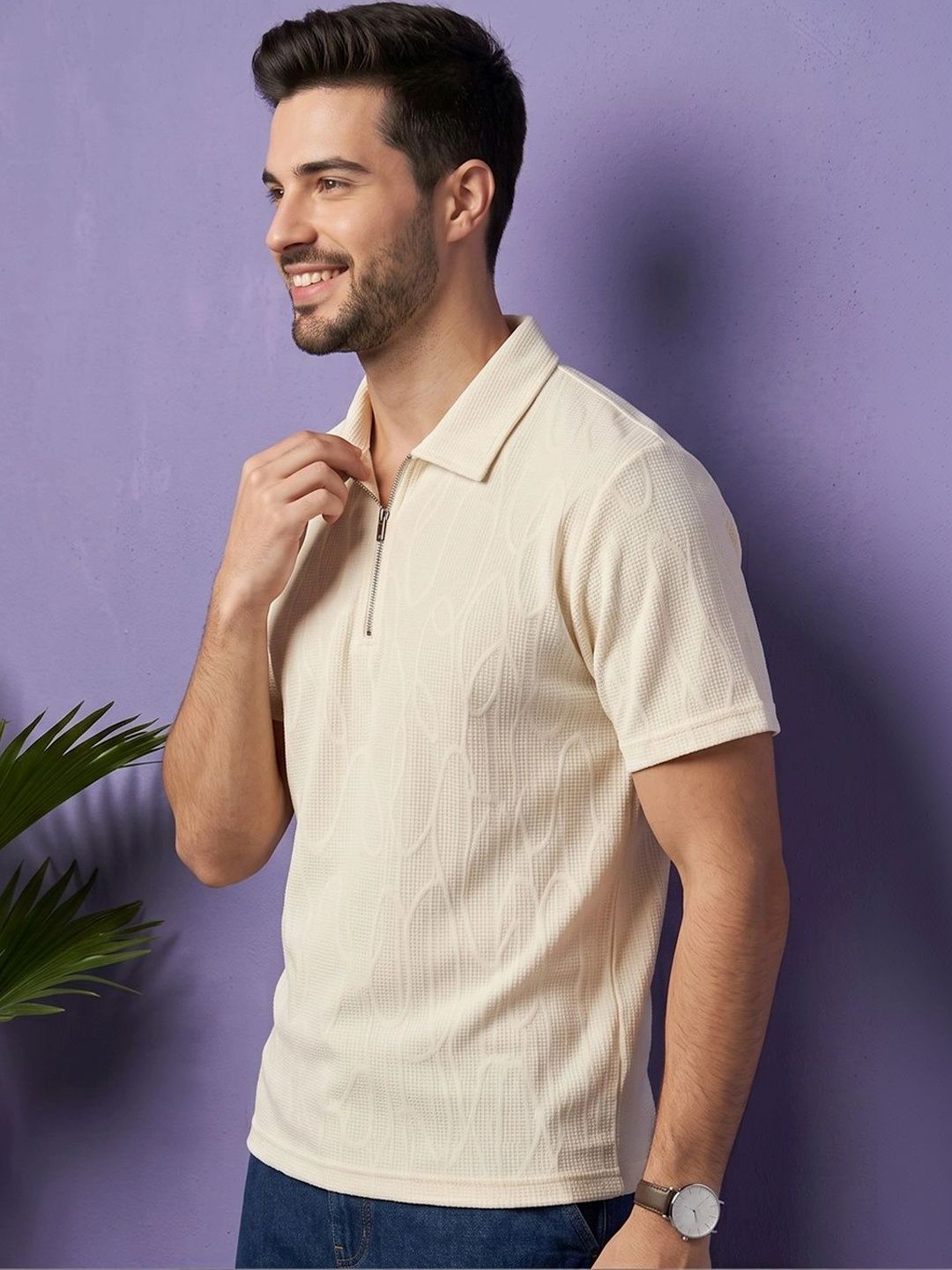 OAKWYN Men Polo Collar T-shirt